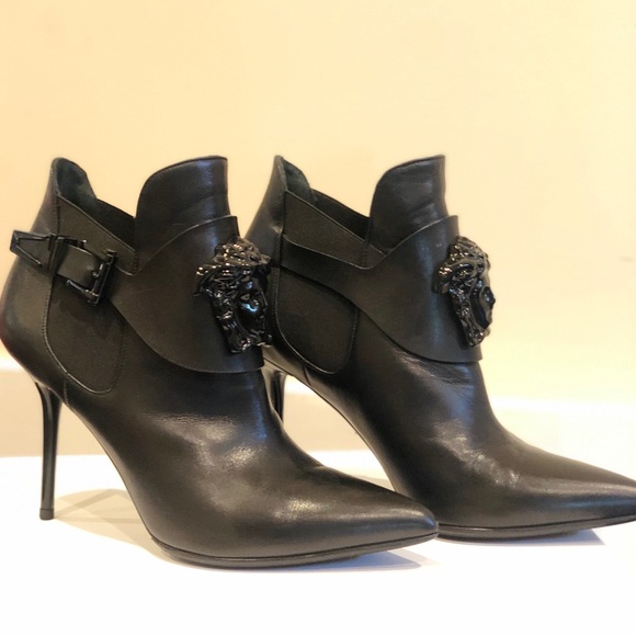 Palazzo Medusa Head Booties Heel 